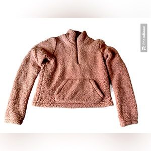 Womens Size Small Half Zip Sweatshirt- Pink